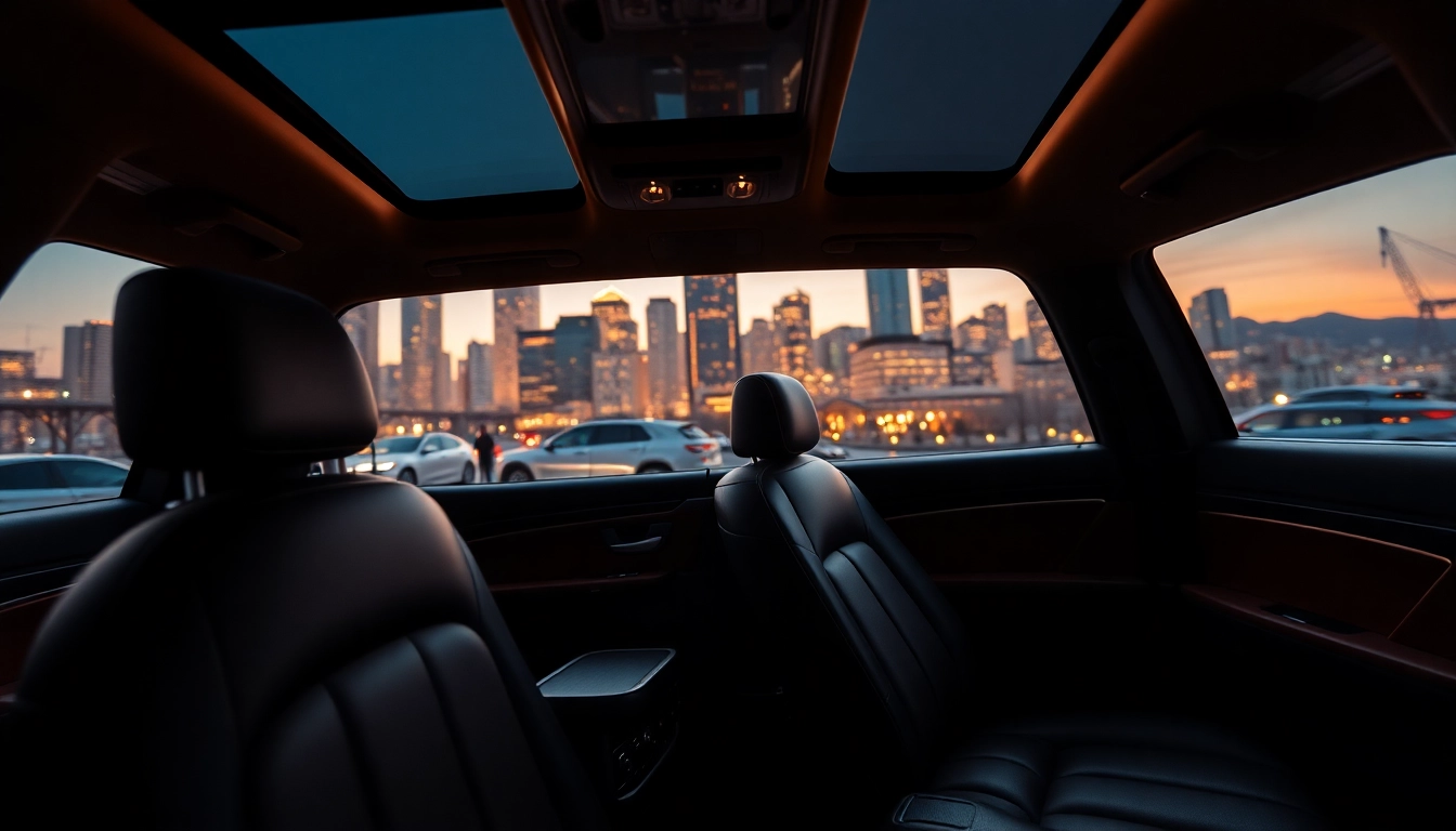 Experience luxury town car vancouver with a sleek interior and stunning city views.