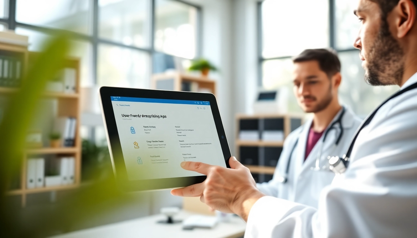 Utilize free eprescription apps on a tablet for efficient patient prescription management.